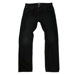 RRL Mens Stone Black Straight Corduroy Pants